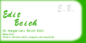 edit beich business card